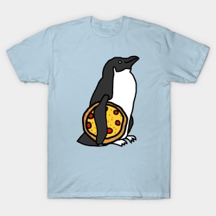 Cute Penguin with Pepperoni Pizza T-Shirt
